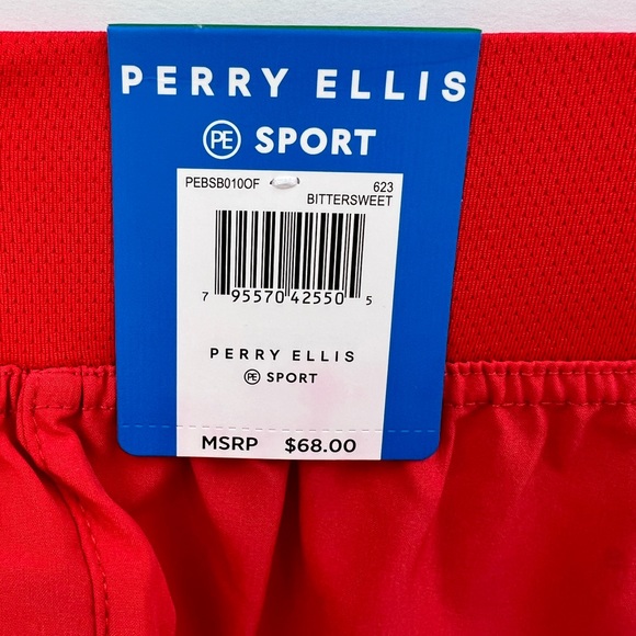 PERRY ELLIS SPORT SHORTS, RED, LARGE, WICKING STRECH FABRIC - Picture 11 of 16